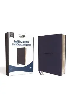 Nvi, Santa Biblia, Texto Revisado 2022, Edición Para Notas, Leathersoft, Azul Marino, Palabras de Jesús En Rojo - Nueva Versión Internacional