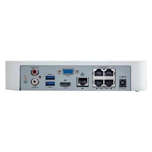NVR 4K, 4 canale 8MP + 4 porturi PoE, compresie H.265 Ultra - UNV NVR301-04LS3-P4