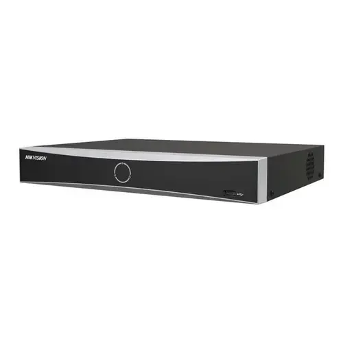 NVR HikVision AcuSense DS-7608NXI-K1/8P(D), 8 canale, 4 K, 80 Mbps, recunoastere faciala, protectie perimetrala, PoE