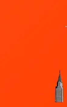 NYC Chrysler building bright orange grid style page notepad $ir Michael limited edition, Hardcover/***