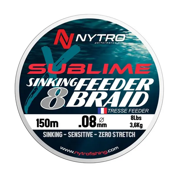 NYTRO FIR SUBLIME X8 SINKING FEEDER BRAID 0,12