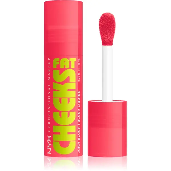 NYX Professional Makeup Fat Cheeks Juicy Blush fard de obraz lichid culoare 06 Bouncin Berry 8 ml