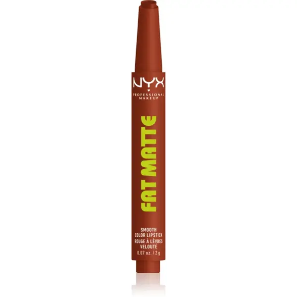 NYX Professional Makeup Fat Matte balsam de buze cu efect matifiant Beary Nude 2 g