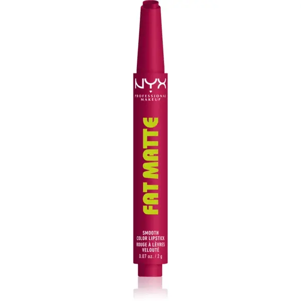 NYX Professional Makeup Fat Matte balsam de buze cu efect matifiant Hibiscus Hug 2 g