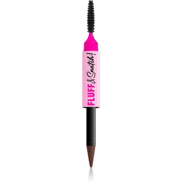 NYX Professional Makeup Fluff & Snatch creion pentru sprancene cu efect de pulbere culoare Cool Ash Brown 1 g
