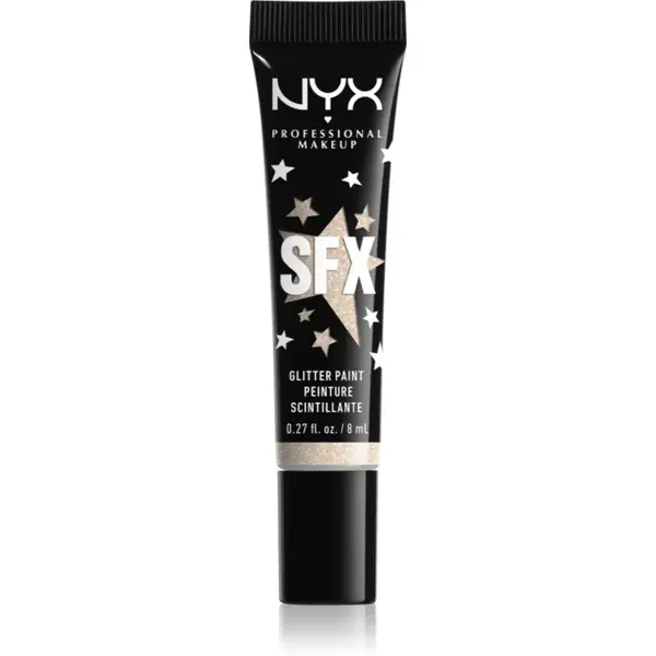 NYX Professional Makeup Halloween Glitter Paint sclipici pentru față și corp culoare 01 Graveyard Glam 8 ml