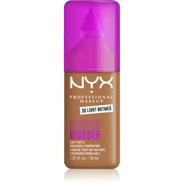 NYX Professional Makeup Make ‘Em Wonder make-up usor matifiant culoare 30 Light Nutmeg 30 ml