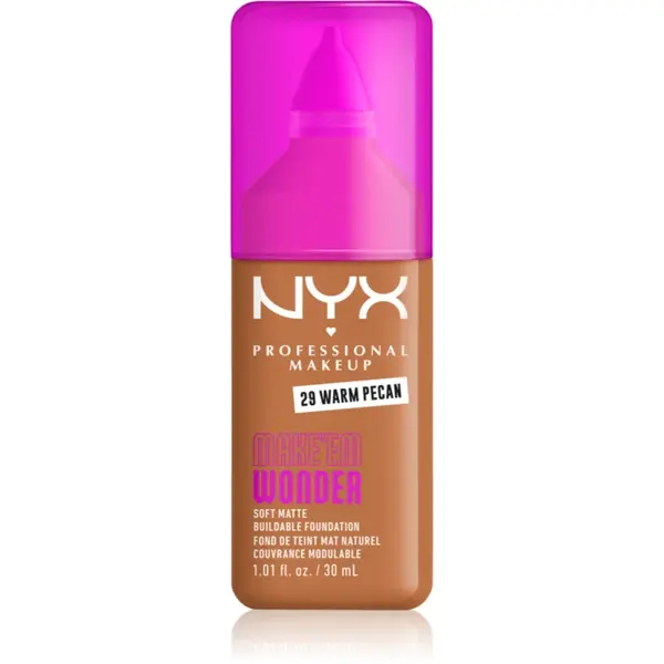 NYX Professional Makeup Make ‘Em Wonder make-up usor matifiant culoare 29 Warm Pecan 30 ml