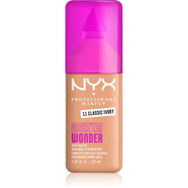 NYX Professional Makeup Make ‘Em Wonder make-up usor matifiant culoare 11 Classic Ivory 30 ml