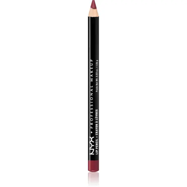 NYX Professional Makeup Slim Lip Pencil creion de buze cu trasare precisă culoare Plush Red 1 g