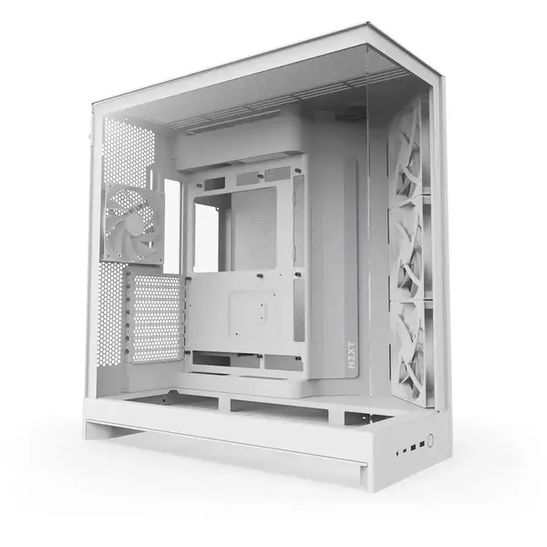 NZXT Carcasa H9 Flow (2025), Dual-Chamber, Mid-Tower, Alb