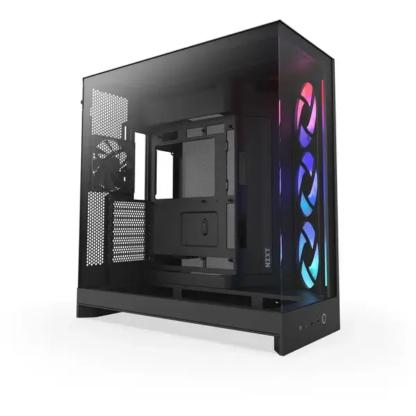NZXT Carcasa H9 Flow RGB (2025), Dual-Chamber, Mid-Tower, Negru