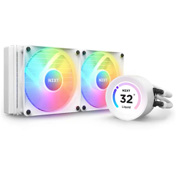 NZXT Cooler CPU NZXT Kraken Elite 240 RGB, Racire cu apa, 2 ventilatoare, Alb