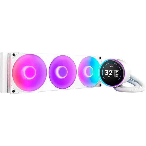 NZXT Cooler CPU NZXT Kraken Elite 360, Racire cu apa, RGB, 360 mm, Alb