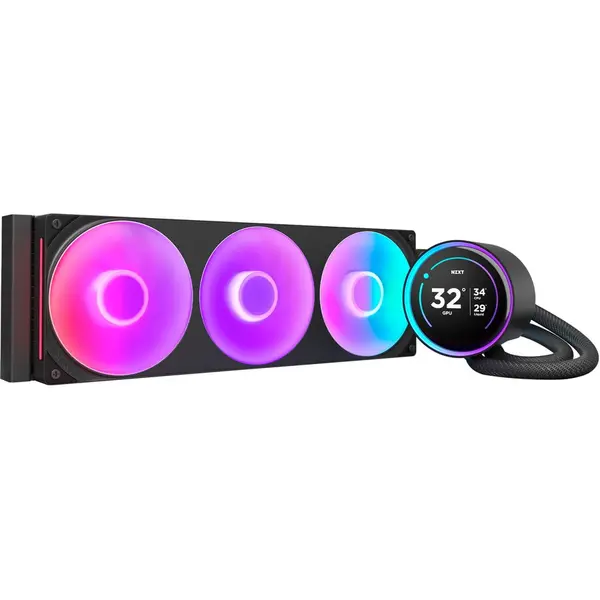 NZXT Cooler Procesor NZXT Kraken Elite 360 RGB V2 LCD, Negru