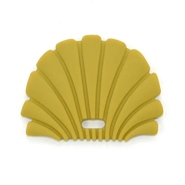 O.B Designs Shell Teether jucărie pentru dentiție Gold 3m+ 1 buc