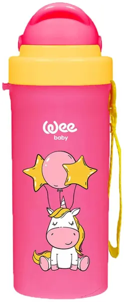 O ceașcă cu un pai Wee Baby - roz