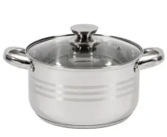 Oala cu capac Heinner HR-HJ-045, 22 x 12.5 cm, 4.5 L (Inox)