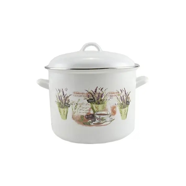 Oala Emailata cu Capac, 24 cm, 8.6 l, Perfect Home