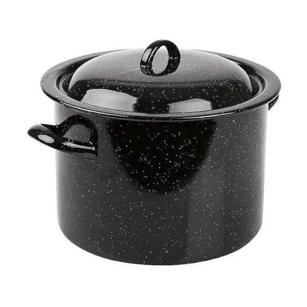 Oala Emailata, Diametru 36 cm, Capacitate 30 l, Neagra, Emailul Medias