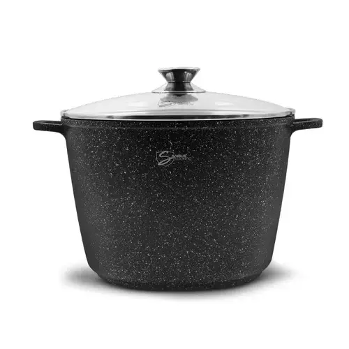 Oala inalta cu capac Samus Toledo Line TOL282-OIC, 28 cm, 10 L (Negru)