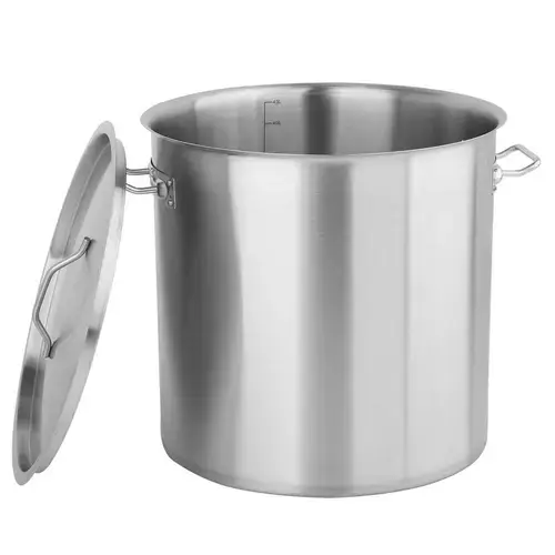 Oala inalta cu capac, uz profesional Yato Gastro YG-00017, 38x38 cm, Inox alimentar, 43 l