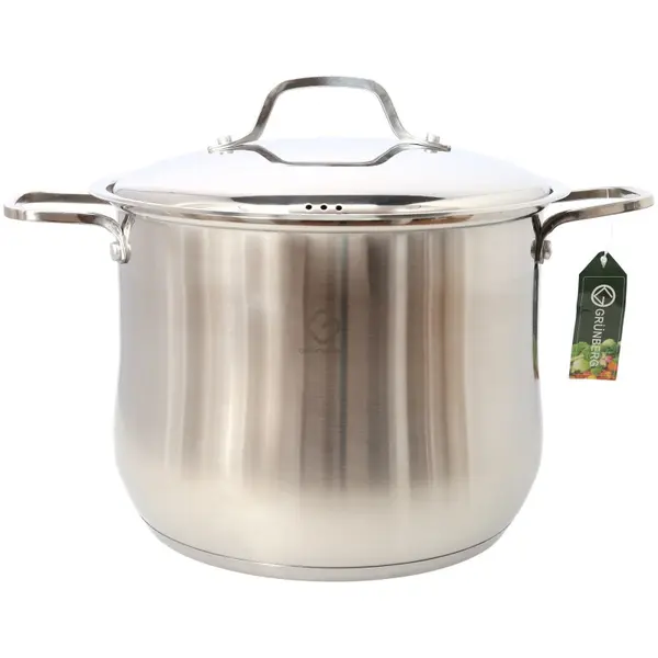 Oala Inox cu Capac , 20 Cm , 5.7 L , Grunberg Gr3120