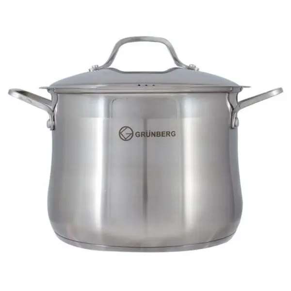 Oala Inox cu Capac, 34 Cm, 22 l , Grunberg Gr3134