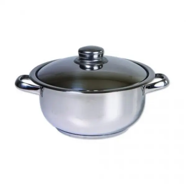 Oala Inox cu Capac, Capacitate 8 l, Diametru 26 cm, Argintiu