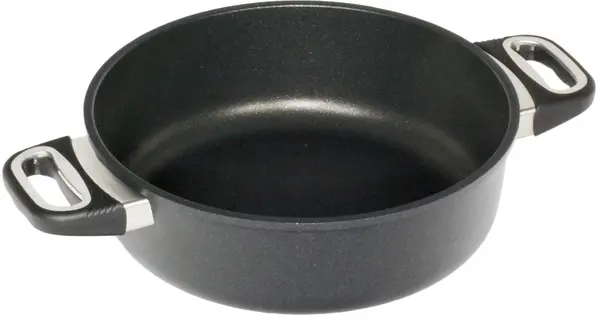 Oală plată AMT - 26 cm, neagră