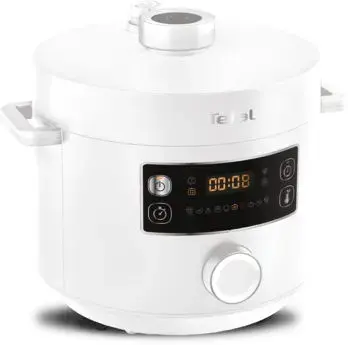 Oala sub presiune electrica multifuncționala TEFAL Turbo Cuisine CY754130, 10 programe, 5l, Temperatura reglabila, Pornire programabila, Cronometru (Alb)