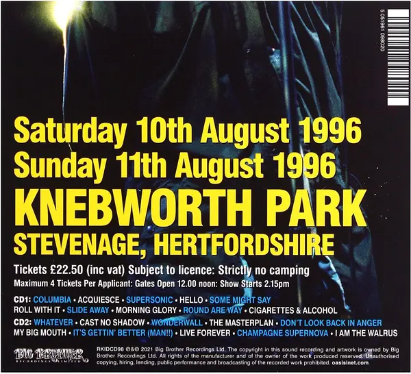 Oasis: Knebworth 1996 | Oasis