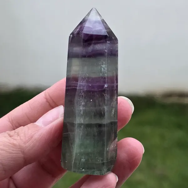 Obelisc fluorit curcubeu | Model 7