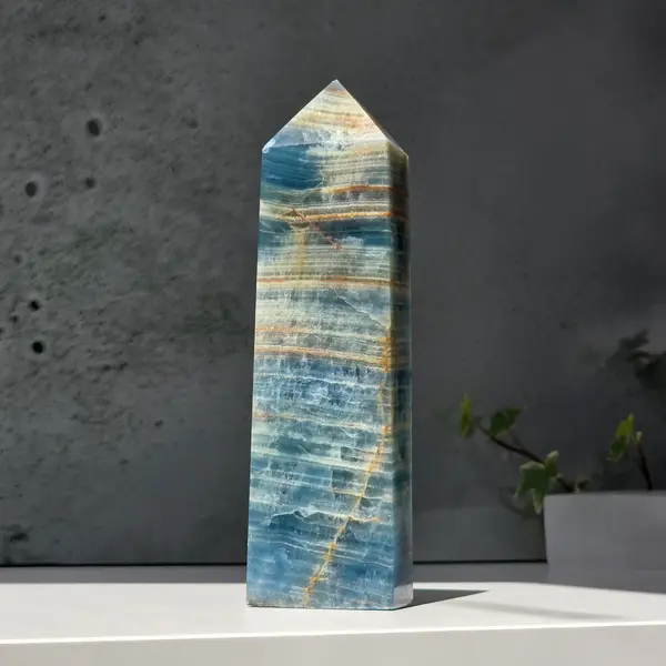Obelisc onix albastru| Model 4