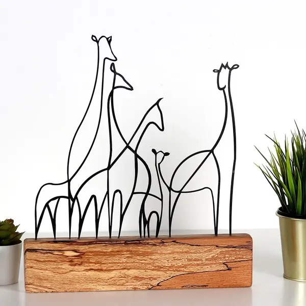 Obiect decorativ M Negru 30x35x3.5 cm