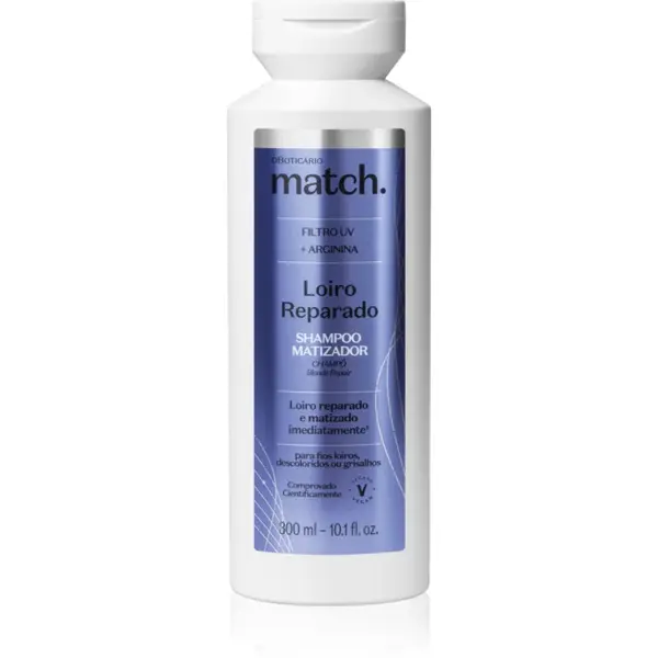 oBoticário Match. Blonde Repair sampon pentru regenerare pentru par blond 300 ml