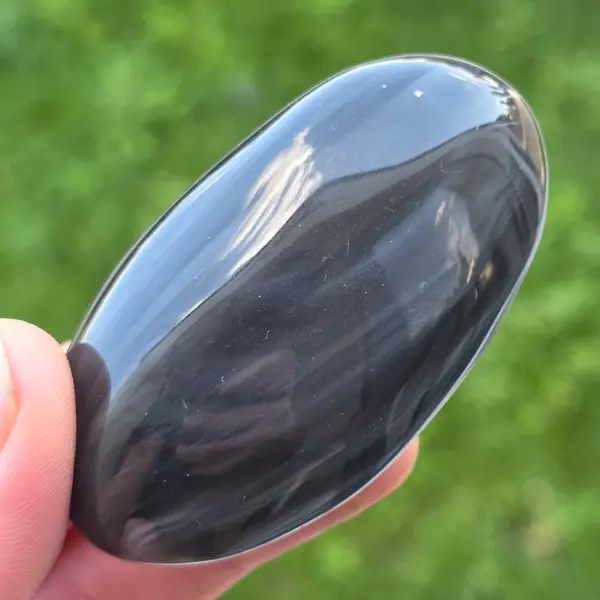 Obsidian argintiu palmstone | Model 18