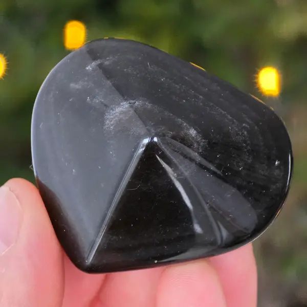 Obsidian curcubeu inima model 4