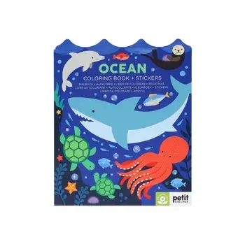 Ocean Coloring Book + Stickers, Paperback/Petit Collage