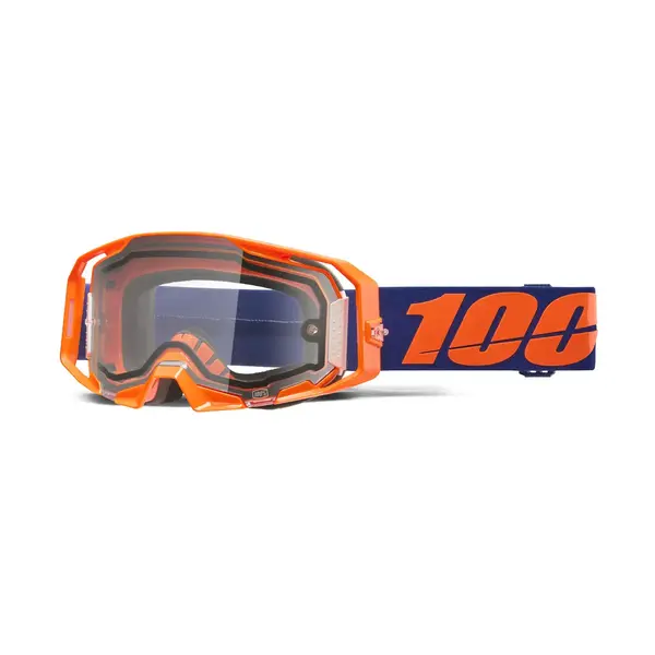 Ochelari atv cross 100% Armatic Enduro Dual Pane, lentila clara, culoare rama portocaliu neon