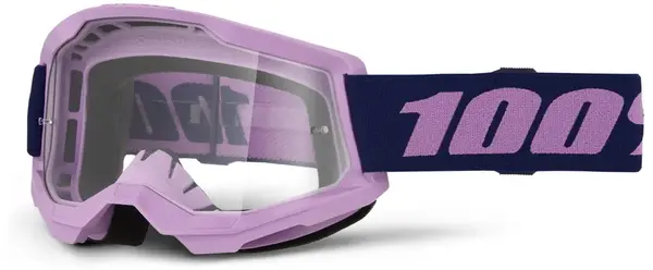 Ochelari atv cross 100% Strata 2 Purple, lentila clara