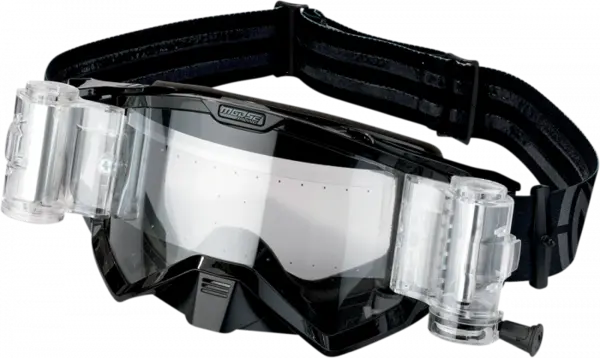 Ochelari atv cross Moose Racing XCR cu sistem complet Roll-Off, culoare negru