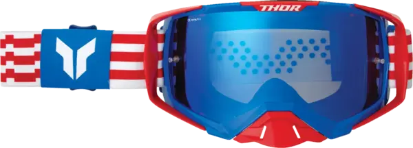 Ochelari Atv Cross Thor Activate Patriot, culoare albastru rosu, lentila oglinda