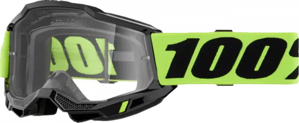 Ochelari cross atv 100% Accuri 2 Neon, lentila transparenta, culoare rama negru