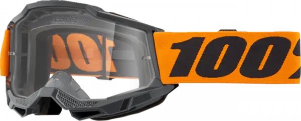 Ochelari cross atv 100% Accuri 2 Orange, lentila transparenta, culoare rama gri
