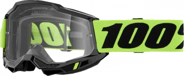 Ochelari cross atv 100% Accuri OTG Neon, lentila transparenta, culoare rama negru