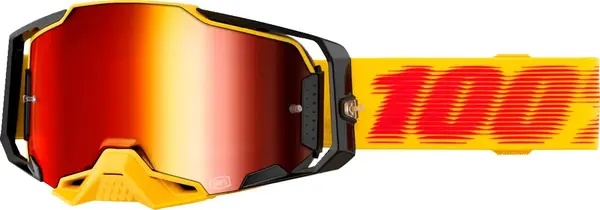 Ochelari cross atv 100% Armega Tetsu, lentila oglinda rosie, culoare rama multicolor grafic