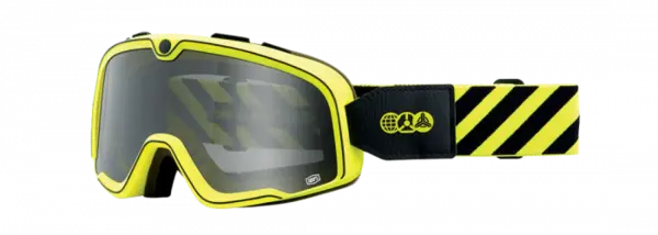 Ochelari cross atv 100% Barstow Arsenale, lentila fumurie, culoare rama galben