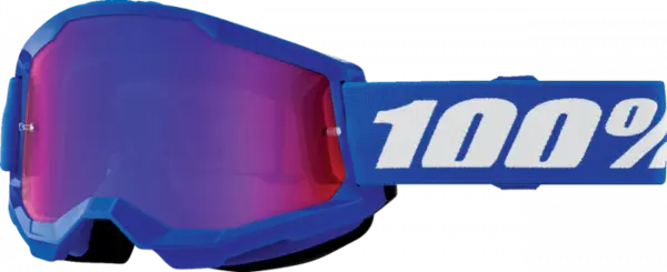 Ochelari cross atv 100% Strata 2 Junior Blue, lentila oglinda, culoare rama albastru