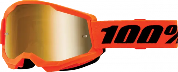 Ochelari cross atv 100% Strata 2 Junior Orange, lentila oglinda, culoare rama portocaliu